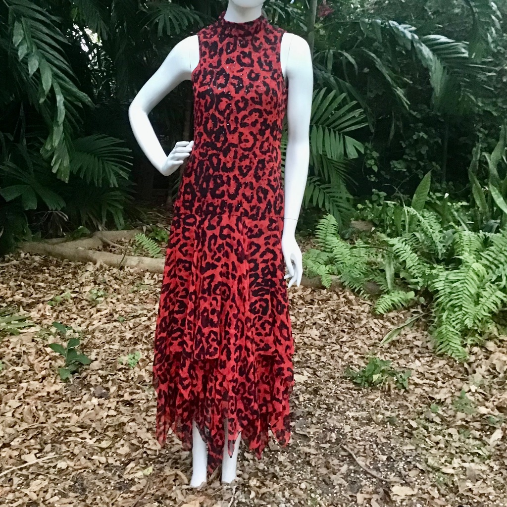 Vintage Lilly Rubin Silk Maxi Dress